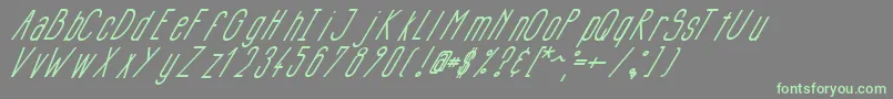 Siluncaiitalic Font – Green Fonts on Gray Background