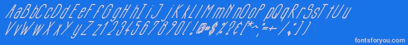 フォントSiluncaiitalic – ピンクの文字、青い背景