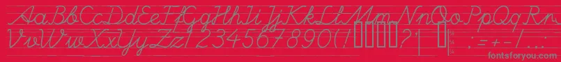 Ulusalokul.ComCizgili Font – Gray Fonts on Red Background