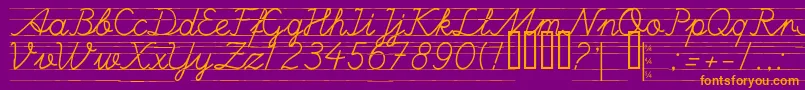 Ulusalokul.ComCizgili Font – Orange Fonts on Purple Background