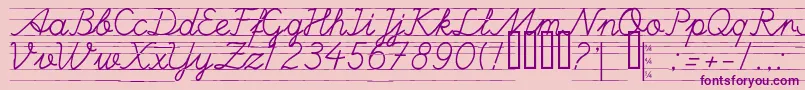 Ulusalokul.ComCizgili Font – Purple Fonts on Pink Background