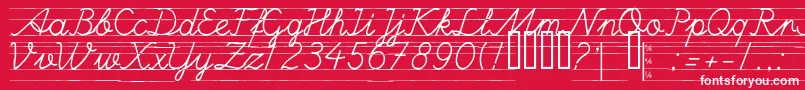 Ulusalokul.ComCizgili Font – White Fonts on Red Background