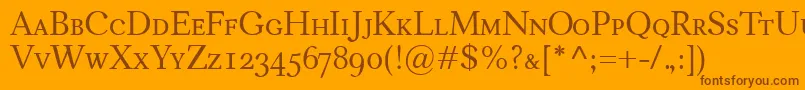 CarniolaSmallcaps Font – Brown Fonts on Orange Background