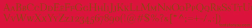 CarniolaSmallcaps Font – Brown Fonts on Red Background