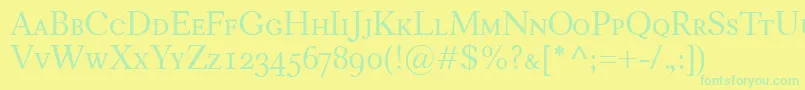 CarniolaSmallcaps Font – Green Fonts on Yellow Background