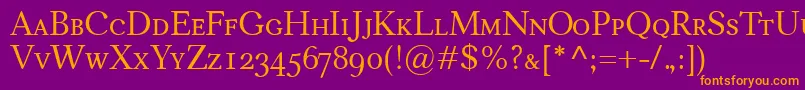 CarniolaSmallcaps Font – Orange Fonts on Purple Background