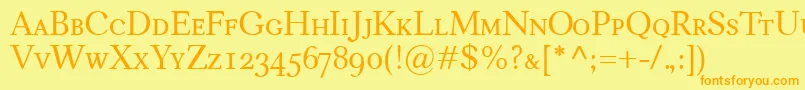 CarniolaSmallcaps Font – Orange Fonts on Yellow Background