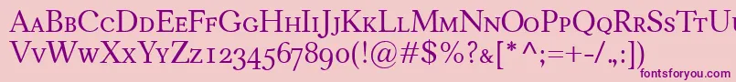 CarniolaSmallcaps Font – Purple Fonts on Pink Background