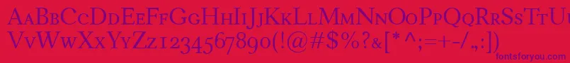 CarniolaSmallcaps Font – Purple Fonts on Red Background