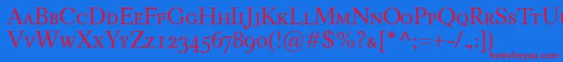 CarniolaSmallcaps Font – Red Fonts on Blue Background