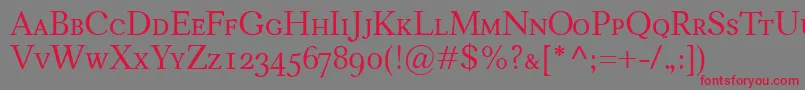 CarniolaSmallcaps Font – Red Fonts on Gray Background