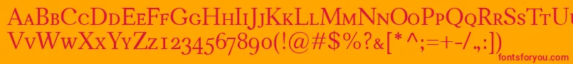 CarniolaSmallcaps Font – Red Fonts on Orange Background