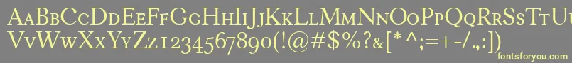 CarniolaSmallcaps Font – Yellow Fonts on Gray Background