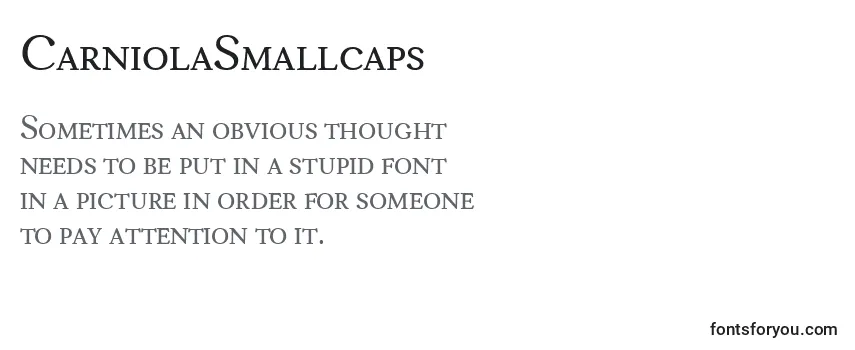 Review of the CarniolaSmallcaps Font