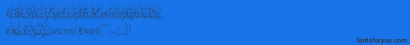 fuente Jessyheartitalic – Fuentes Negras Sobre Fondo Azul