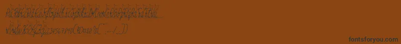 Jessyheartitalic Font – Black Fonts on Brown Background
