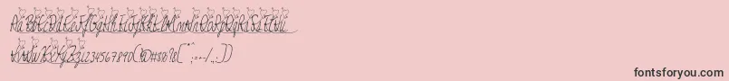 Jessyheartitalic-Schriftart – Schwarze Schriften auf rosa Hintergrund