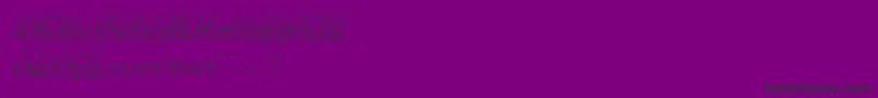 Jessyheartitalic-fontti – mustat fontit violetilla taustalla