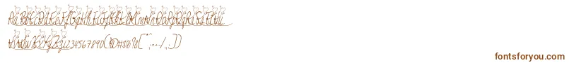 Jessyheartitalic Font – Brown Fonts on White Background
