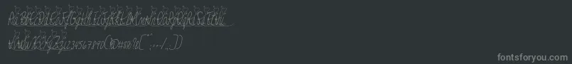 Jessyheartitalic Font – Gray Fonts on Black Background