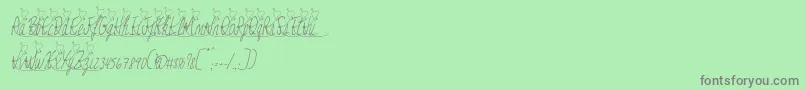 fuente Jessyheartitalic – Fuentes Grises Sobre Fondo Verde