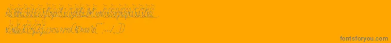 Jessyheartitalic-Schriftart – Graue Schriften auf orangefarbenem Hintergrund