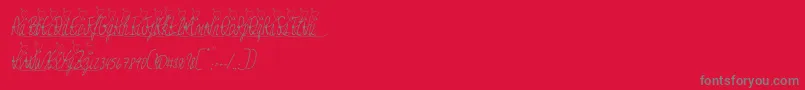 Jessyheartitalic Font – Gray Fonts on Red Background