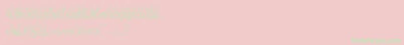fuente Jessyheartitalic – Fuentes Verdes Sobre Fondo Rosa