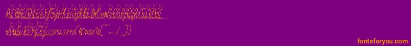 fuente Jessyheartitalic – Fuentes Naranjas Sobre Fondo Morado