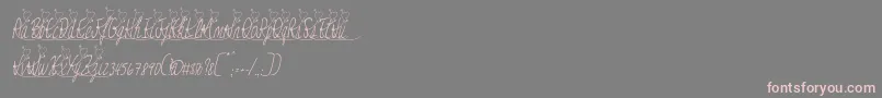 Jessyheartitalic Font – Pink Fonts on Gray Background