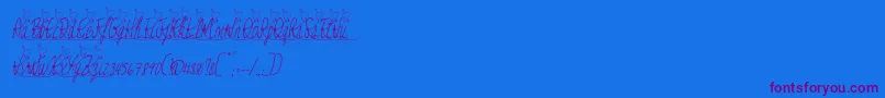 fuente Jessyheartitalic – Fuentes Moradas Sobre Fondo Azul