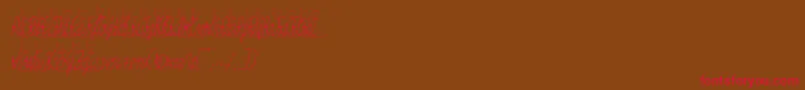 Jessyheartitalic Font – Red Fonts on Brown Background