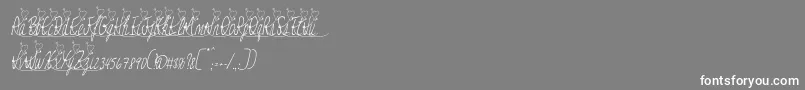 Jessyheartitalic Font – White Fonts on Gray Background
