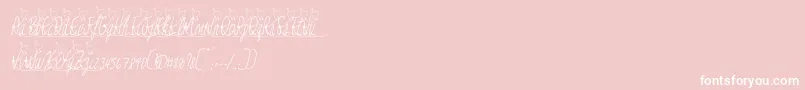 フォントJessyheartitalic – ピンクの背景に白い文字