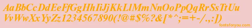 NewtonattBolditalic Font – Orange Fonts on Pink Background
