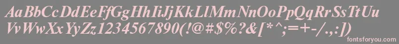 NewtonattBolditalic Font – Pink Fonts on Gray Background