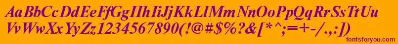 NewtonattBolditalic Font – Purple Fonts on Orange Background