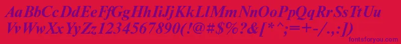NewtonattBolditalic Font – Purple Fonts on Red Background