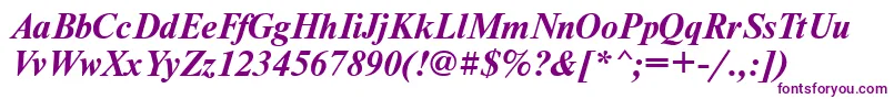 NewtonattBolditalic-fontti – violetit fontit valkoisella taustalla