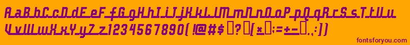 Шрифт John Doe – фиолетовые шрифты на оранжевом фоне