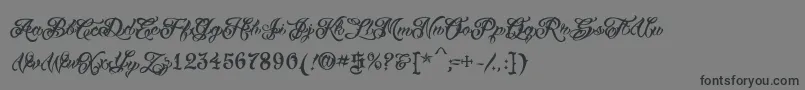 VtcTattooscripttwo Font – Black Fonts on Gray Background