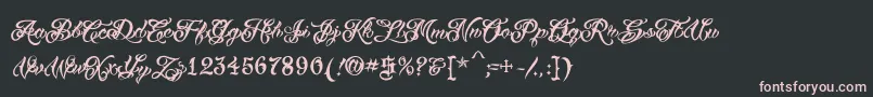 VtcTattooscripttwo Font – Pink Fonts on Black Background