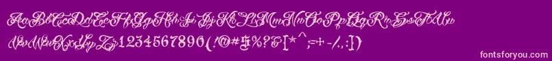 VtcTattooscripttwo Font – Pink Fonts on Purple Background