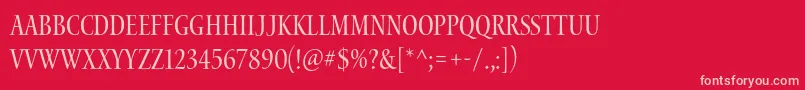 WaterstitlingproCn Font – Pink Fonts on Red Background