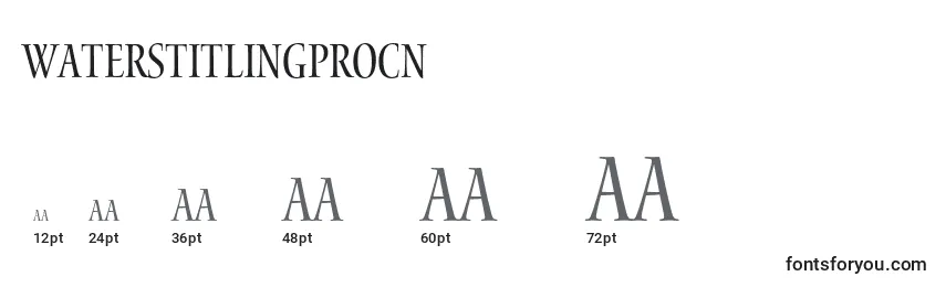 WaterstitlingproCn Font Sizes