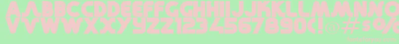 RetroMonoWide Font – Pink Fonts on Green Background