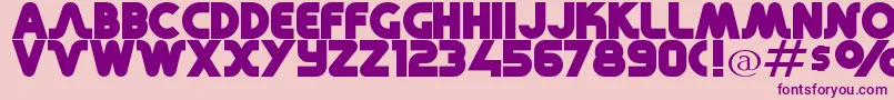 RetroMonoWide Font – Purple Fonts on Pink Background