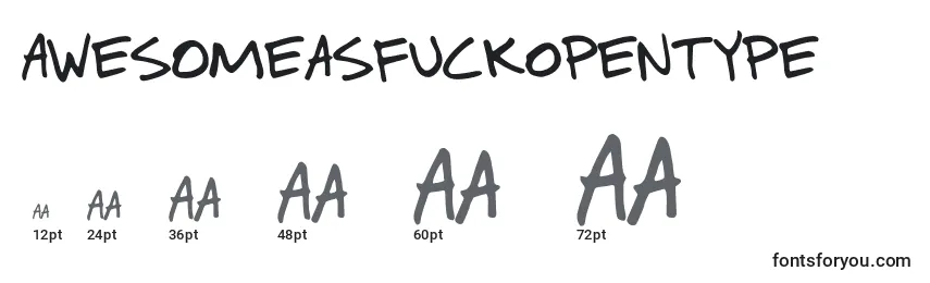 Размеры шрифта AwesomeasfuckOpentype