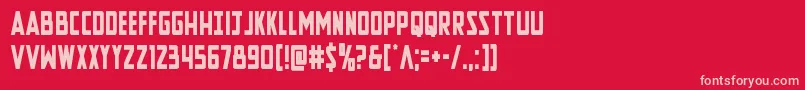Шрифт Newcomictitlecond – розовые шрифты на красном фоне
