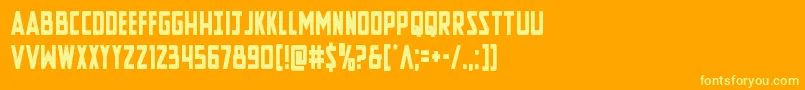 Newcomictitlecond Font – Yellow Fonts on Orange Background